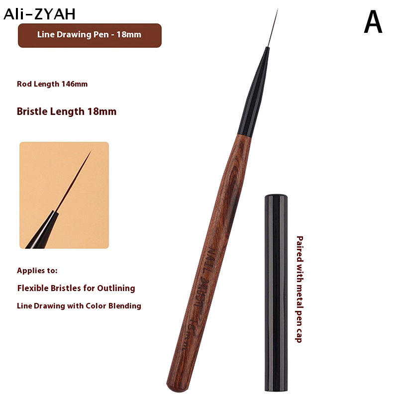 Nail Art Brush Set - 【ZYH】1/3 Stuks Nagelkunst Liner Penseel Nagelkunst