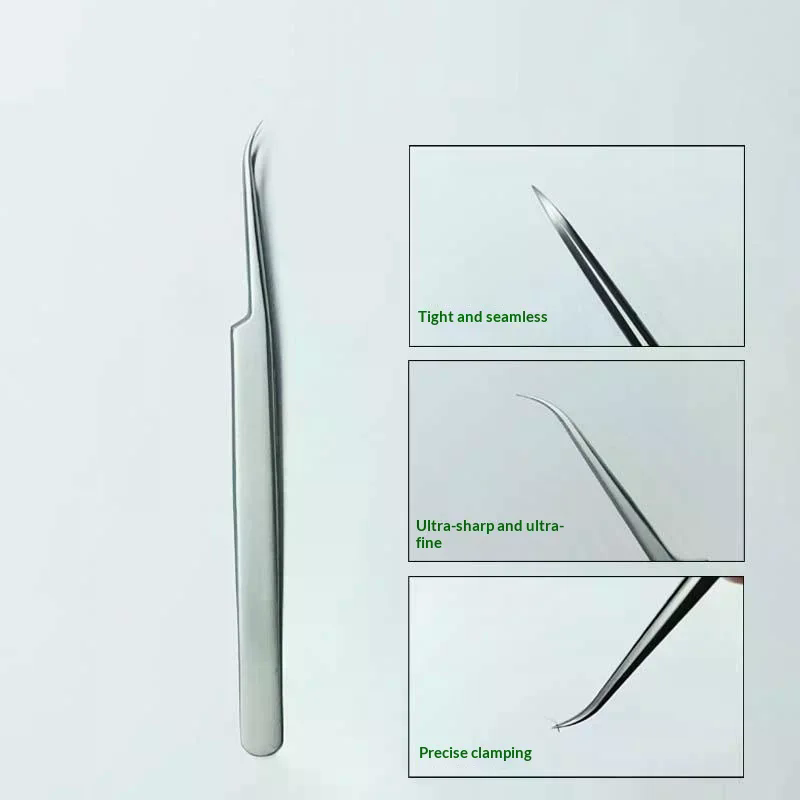 Nail Art Extension - Roestvrijstalen wenkbrauw-pincet voor valse wimpers, wimperverlenging,