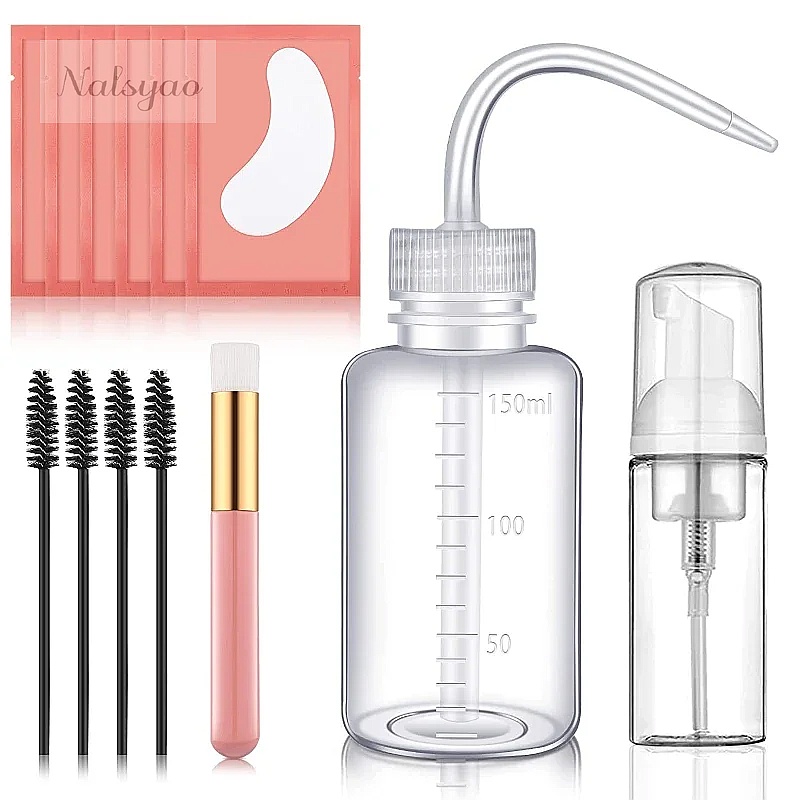 Nail Art Extension - Reinigingsset voor wimperextensions, wimpershampoo, borstel, zeep,