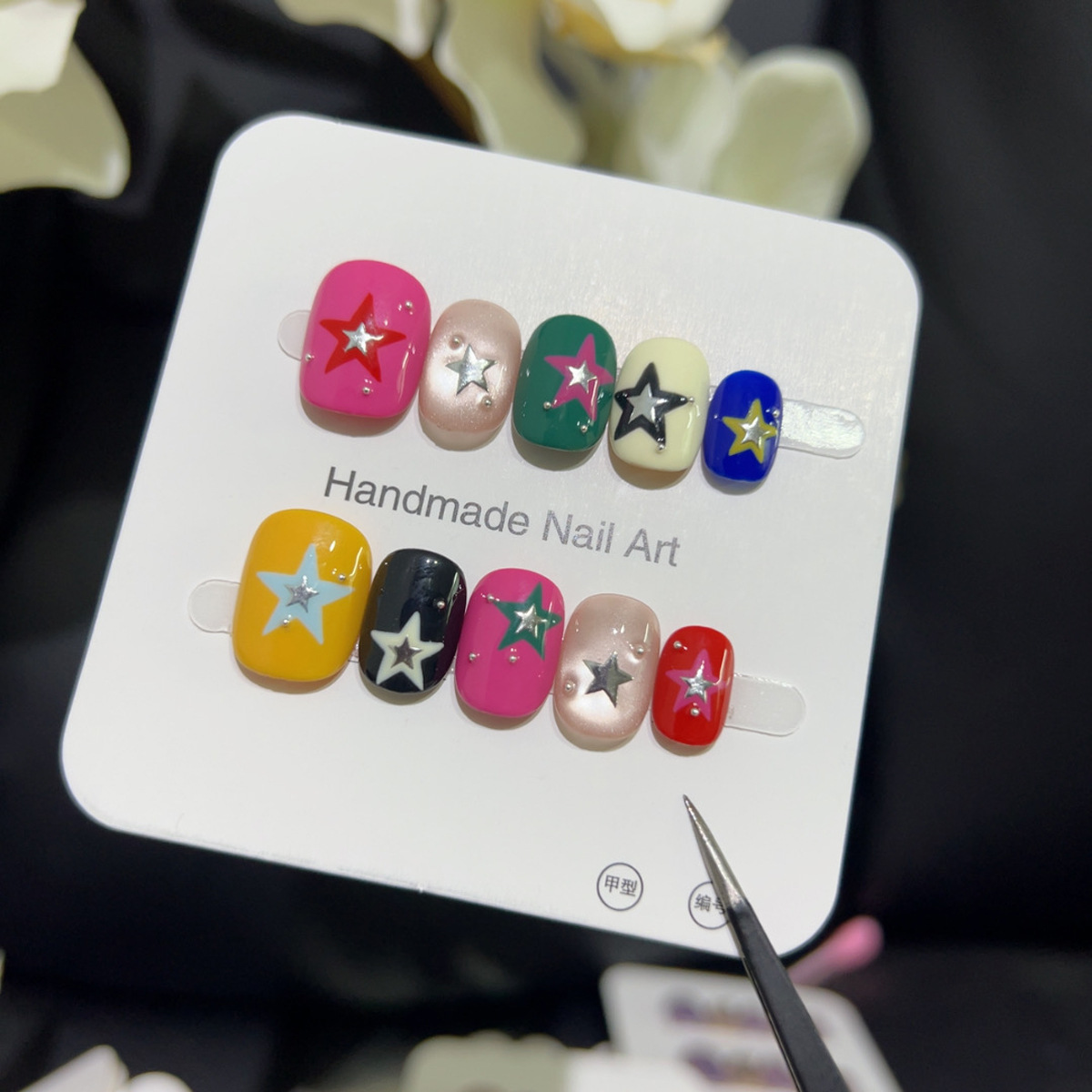 10 STKS Glitter Cat Eye Kort V - Nail Art Glitter recensie en prijs
