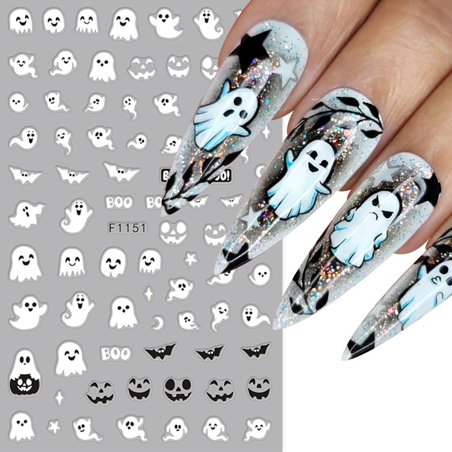 2 stuks lichtgevende Halloween - Nail Art Full Design recensie en prijs