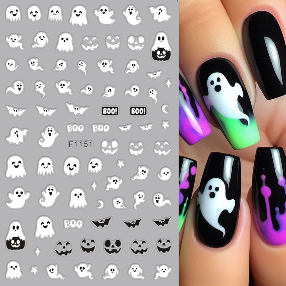 2 stuks lichtgevende Halloween - Nail Art Full Design recensie en prijs