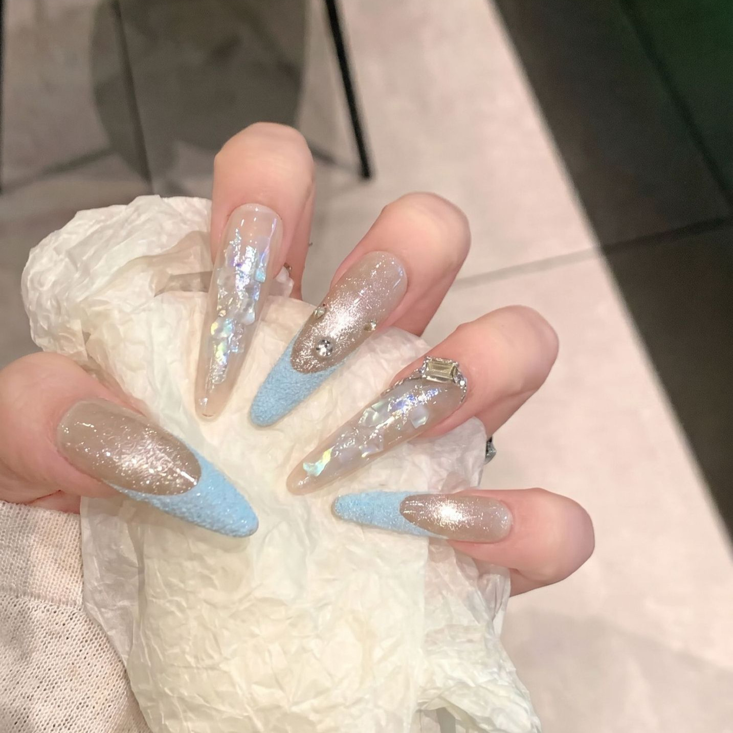 Druk op nagels 10 STKS Paars F - Nail Art Glitter recensie en prijs