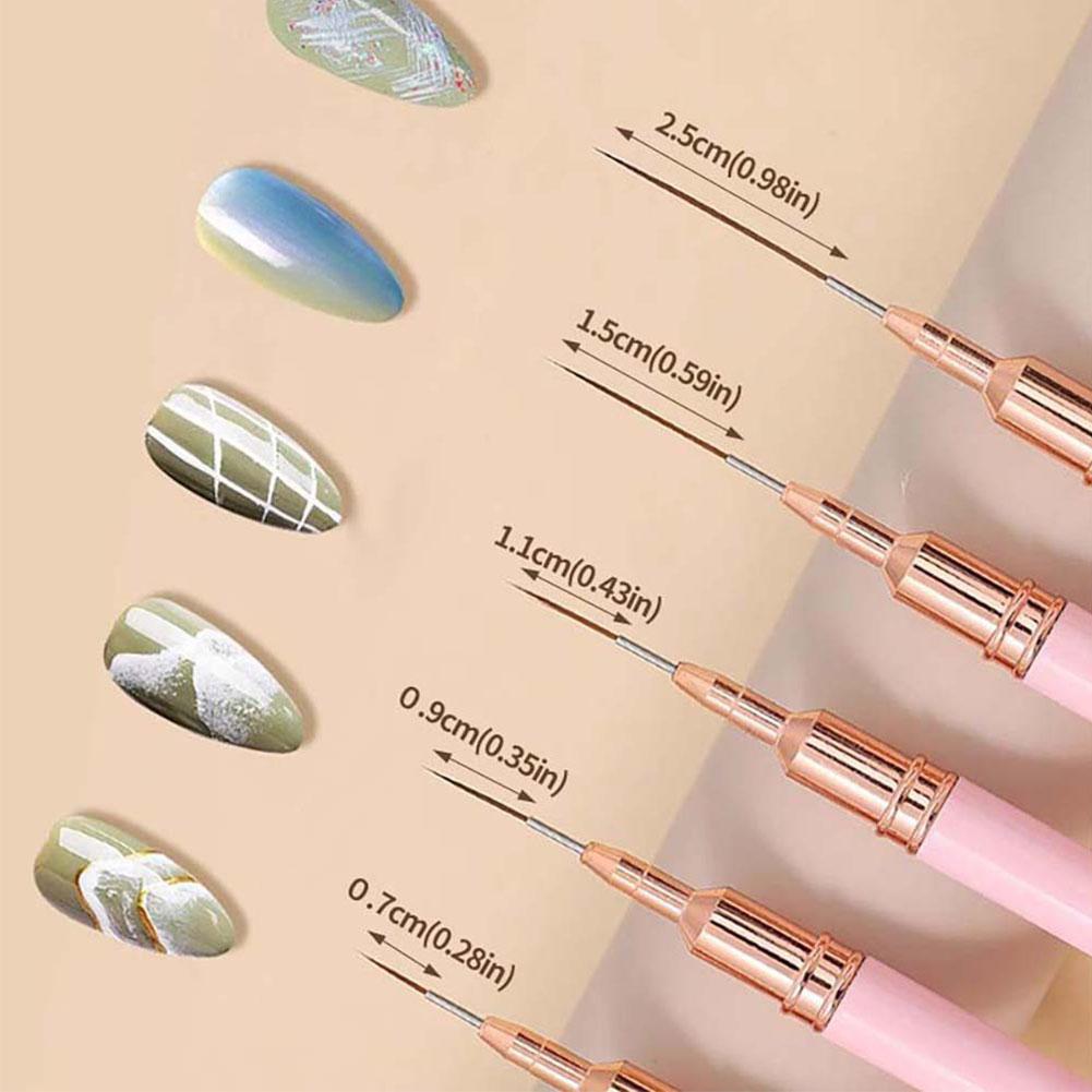 5-delige nagelkunst liner pens - Nail Art Brush Set recensie en prijs