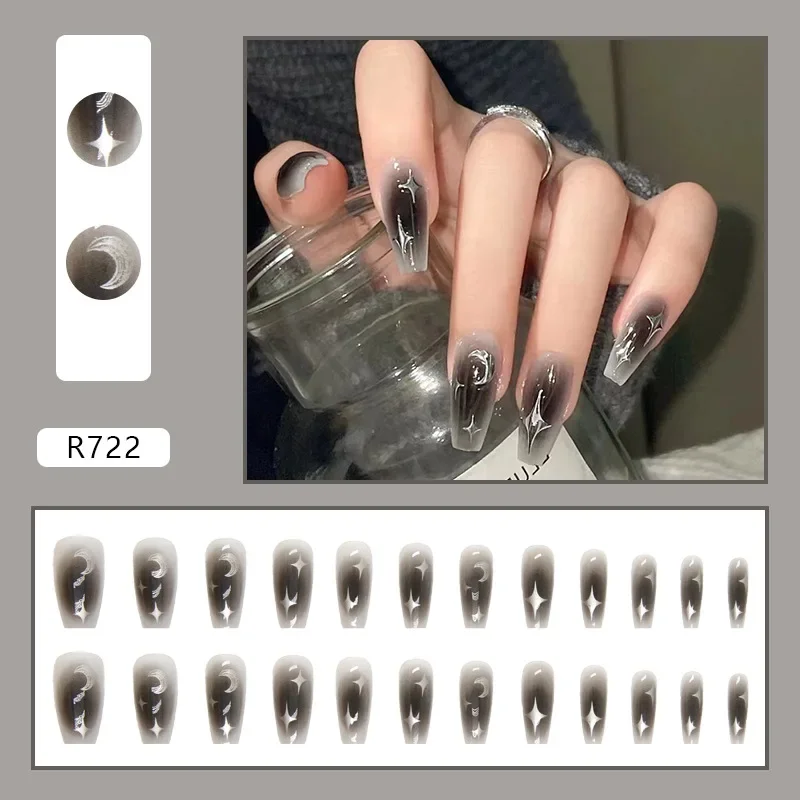 24 stks/set Dark Spice Wearabl - Nail Art Full Design recensie en prijs