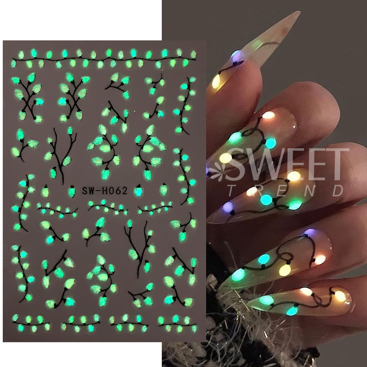 3 stuks Lichtgevende Kerst 3D  - Nail Art Trend 2026 recensie en prijs
