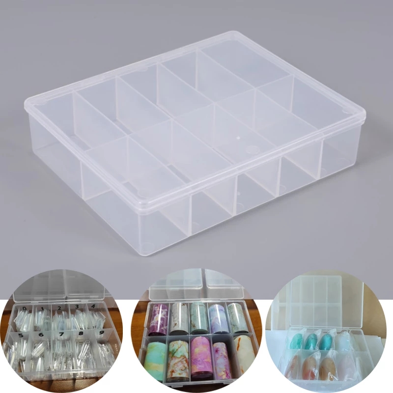10 Grids Lege Clear Opbergdoos - Nail Art Quirky recensie en prijs